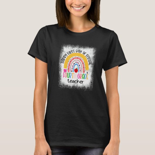 第4級先生ライフペンシルレインボーバック Tシャツ (正面)