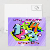 第4級岩 – 数字 ポストカード (正面/裏面)