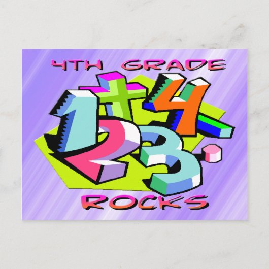 第4級岩 – 数字 ポストカード (正面)