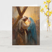 第4落伍 - イエス様は聖母マリアにお会いになる カード (黄色い花)