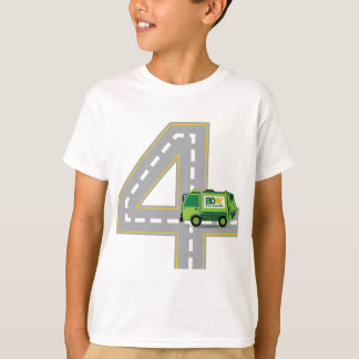 第4誕生日のごみ収集車 Tシャツ