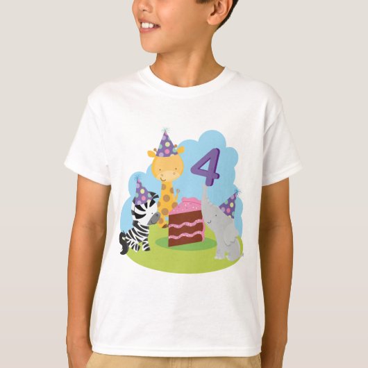 第4誕生日のサファリ Tシャツ (正面)