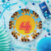 第4誕生日の子供の坑夫の建築のパーティー ペーパープレート (パーティー)