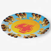 第4誕生日の子供の坑夫の建築のパーティー ペーパープレート (アングル)