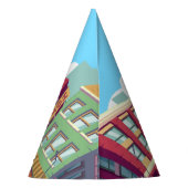 第4誕生日の普通消防車 パーティーハット (裏面)