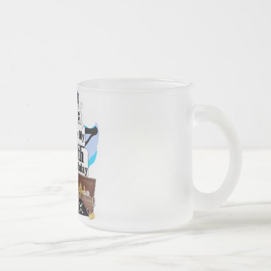 第4誕生日のTシャツおよびギフトを略奪して下さい フロストグラスマグカップ (右)