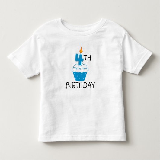 第4誕生日はTシャツをからかいます トドラーTシャツ (正面)