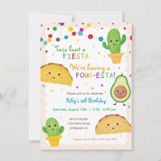 第4誕生日タコテーマ招待 – four-esta 招待状 (正面)