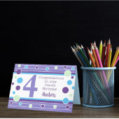 第4誕生日パーソナライズされたカード! カード