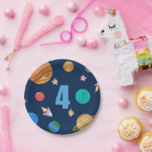 第4誕生日太陽の系惑星 ペーパープレート (パーティー)