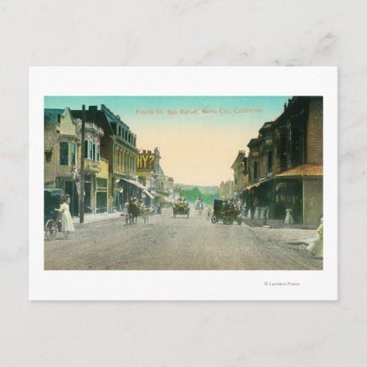 第4通り# 2San Rafael, CAの表示 ポストカード (正面)