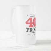 第40よい生活の誕生日の証拠-マグ フロストグラスビールジョッキ (正面左)