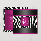 第40シマウマの誕生会 招待状 (正面/裏面)