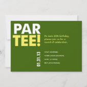 第40バースデーパーティ招待状をゴルフをして下さい 招待状 (裏面)