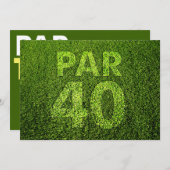 第40バースデーパーティ招待状をゴルフをして下さい 招待状 (正面/裏面)