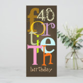 第40バースデーパーティ招待状 招待状 (スタンド正面)