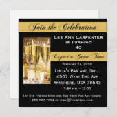 第40パーソナライズされた回誕生日パーティの招待状 招待状 (正面/裏面)