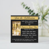 第40パーソナライズされた回誕生日パーティの招待状 招待状 (スタンド正面)