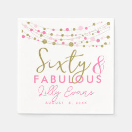 第40パーティー紙ナプキン装飾品、グリッターティール（緑がかった色） スタンダードカクテルナプキン