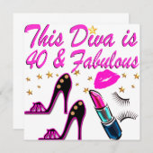 第40パーティーDIVA 招待状 (正面/裏面)