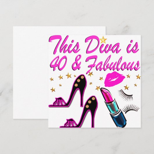 第40パーティーDIVA 招待状 (正面/裏面)