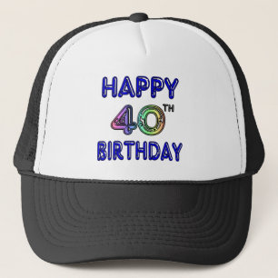 第40ブランデーグラスのフォントとの誕生日 キャップ