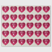 第40ルビー色記念日| DIYの文字 ラッピングペーパー (フラット)