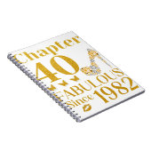 第40回の誕生日40章1982年から素晴らしい ノートブック (右側)