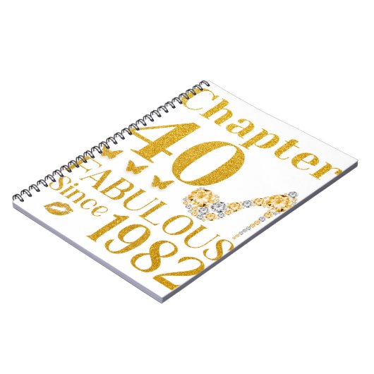 第40回の誕生日40章1982年から素晴らしい ノートブック (左側)