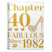 第40回の誕生日40章1982年から素晴らしい ノートブック (正面)