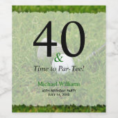 第40回ゴルフバースデーパーティーカスタム ワインラベル (シングルラベル)