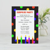 第40回サプライズ誕生日パーティーの招待ドット 招待状 (スタンド正面)