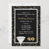 第40回サプライズ誕生日パーティーへの招待 招待状 (正面)