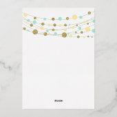 第40回サプライズ誕生日パーティー招エレガント待 箔招待状 (裏面)