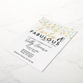 第40回サプライズ誕生日パーティー招エレガント待 箔招待状 (回転した状態)