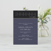 第40回サプライズ誕生日パーティー | モダン水玉模様 招待状 (スタンド正面)