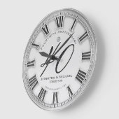 第40回シルバー結婚周年大時計 ラージ壁時計 (傾斜)