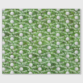 第40回バースデーゴルフボールオングラスラッピング紙 ラッピングペーパー (フラット)