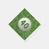 第40回バースデーゴルフボールオングラス スタンダードカクテルナプキン (角)