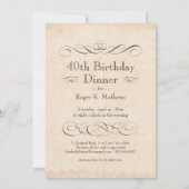 第40回バースデーディナー食べパーティードリンクとビーメリーブ 招待状 (裏面)