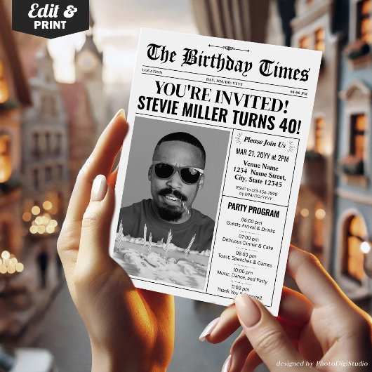 第40回バースデーニュース招待状付き シーズンカード