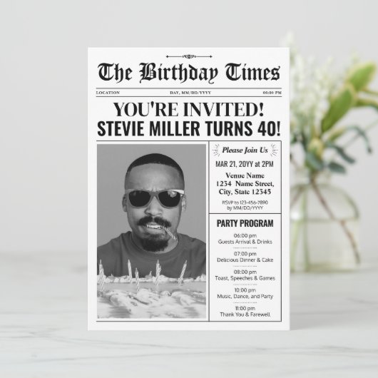 第40回バースデーニュース招待状付き シーズンカード (スタンド正面)