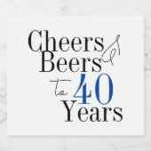 第40回バースデービールと応援タイポグラフィパーティー ビールラベル (シングルラベル)