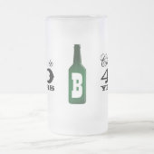 第40回バースデービールマグギフト男性へ付きモノグラム フロストグラスビールジョッキ (中央)