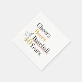 第40回バースデー応援とビールパーティー スタンダードカクテルナプキン (角)