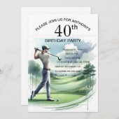 第40回パーティーゴルファー大人パルスポーツゴルフ 招待状 (正面/裏面)