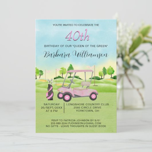 第40回パーティーレディーゴルファーテーマ招待状 招待状 (スタンド正面)