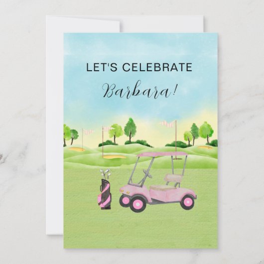 第40回パーティーレディーゴルファーテーマ招待状 招待状 (裏面)