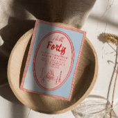 第40回ピンクハ書ンドケ描ーキ予測できな誕生日 招待状