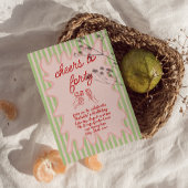 第40回ピンク色描のカラフル誕生日 招待状